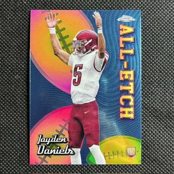 2024 Topps Chrome All-Etch #CAE-JD Jayden Daniels (RC) Washington Commanders - Picture 1 of 2